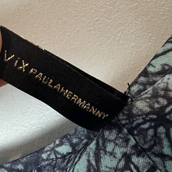 Vix Paula Hermanny Maxi Dress Size Medium Purple Summer Resort Polyester Spandex - Picture 11 of 15